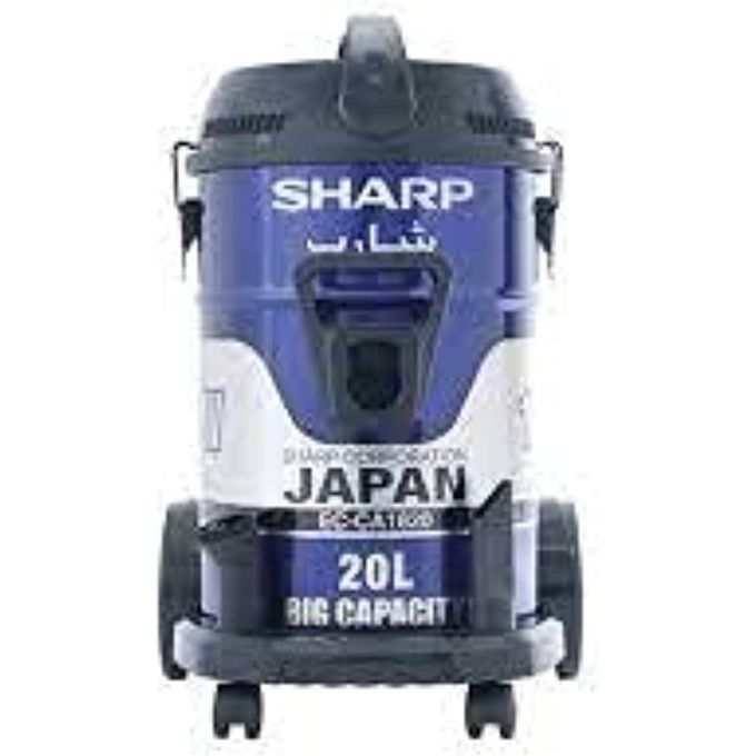 Sharp EC-CA1820-X Pail Can Vacuum Cleaner with Cloth Filter, 1800 Watt - Blue