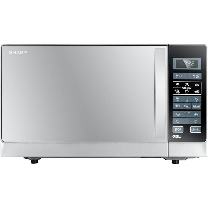 Sharp ميكروويف شواية بسعة 25 لتر - قدرة 900 واط - مزود بـ 6 قوائم طهي، أسود، موديل R-750MR(K)