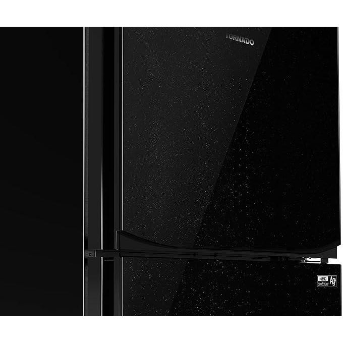 TORNADO  Refrigerator 396 L Inverter No Frost, Ag+ Nano Deodorizer Filter, ABS Anti-Bacterial, Hybrid Cooling System, Tropical Compressor Black (10 Years Full Free Warranty) RF-480TV-BK