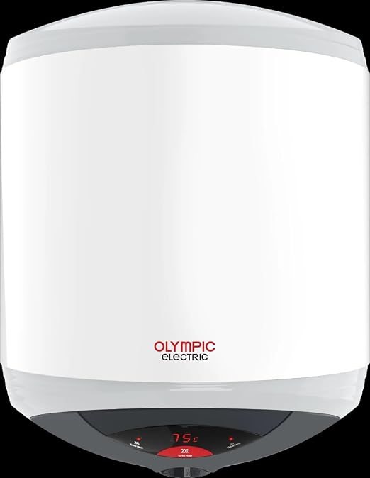 Olympic Electric Hero Electric Water Heater, 30 Liters - White/Grey