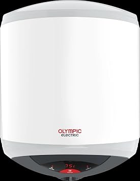 Olympic Electric Hero Electric Water Heater, 30 Liters - White/Grey