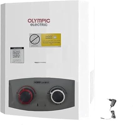 Olympic gas water heater Digital 6 litres, without chimney - white
