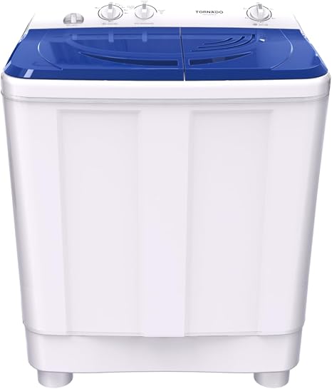 Tornado Half Automatic Washing Machine, 10 KG, TWH-Z10DNE-WB - White Blue