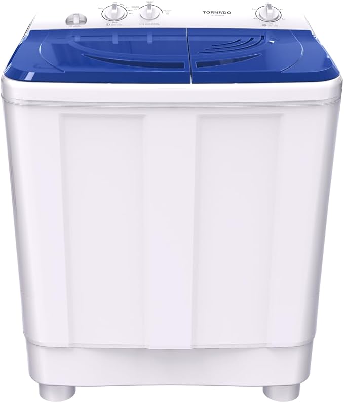 Tornado Half Automatic Washing Machine, 10 KG, TWH-Z10DNE-WB - White Blue