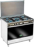 Kiriazi Gas Cooker, 5 Burners, Stainless Steel- G8900S