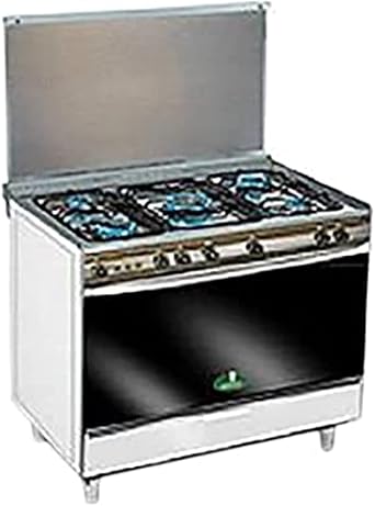 Kiriazi Gas Cooker, 5 Burners, Stainless Steel- G8900S