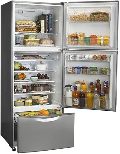 TOSHIBA Refrigerator GR-EFV45C(SL) , 351 Liter 3 Doors No Frost - Silver