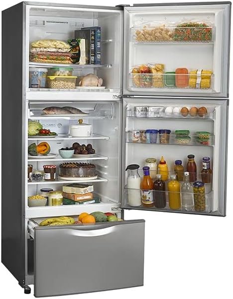 TOSHIBA Refrigerator GR-EFV45C(SL) , 351 Liter 3 Doors No Frost - Silver