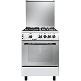 Tecnogas Rostic Gas Cooker, 4 Burners, Silver, 60 cm - 2450/9