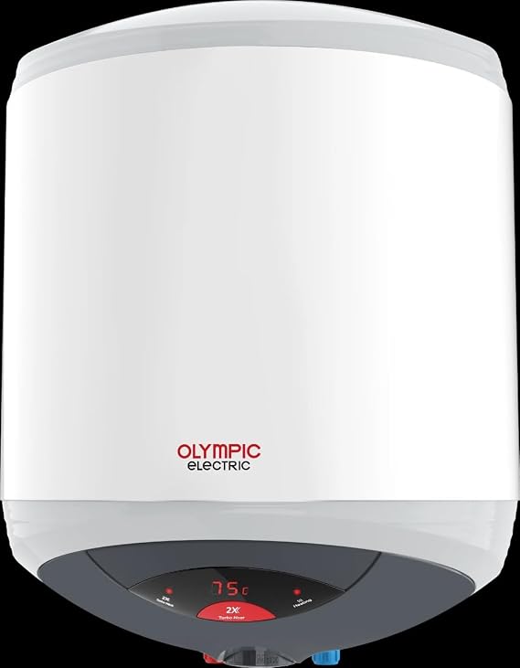 Olympic Electric Hero Electric Water Heater, 30 Liters - White/Grey