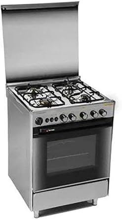 Tecnogas Rostic Gas Cooker, 4 Burners, Silver, 60 cm - 2450/9