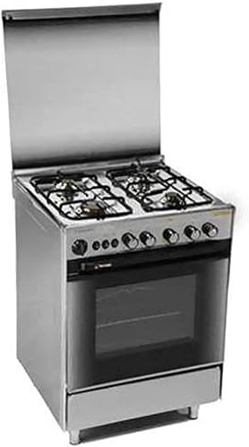 Tecnogas Rostic Gas Cooker, 4 Burners, Silver, 60 cm - 2450/9
