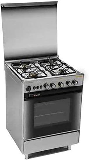 Tecnogas Rostic Gas Cooker, 4 Burners, Silver, 60 cm - 2450/9