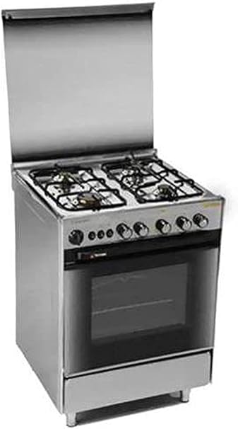 Tecnogas Rostic Gas Cooker, 4 Burners, Silver, 60 cm - 2450/9