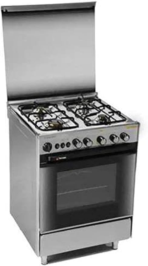 Tecnogas Rostic Gas Cooker, 4 Burners, Silver, 60 cm - 2450/9