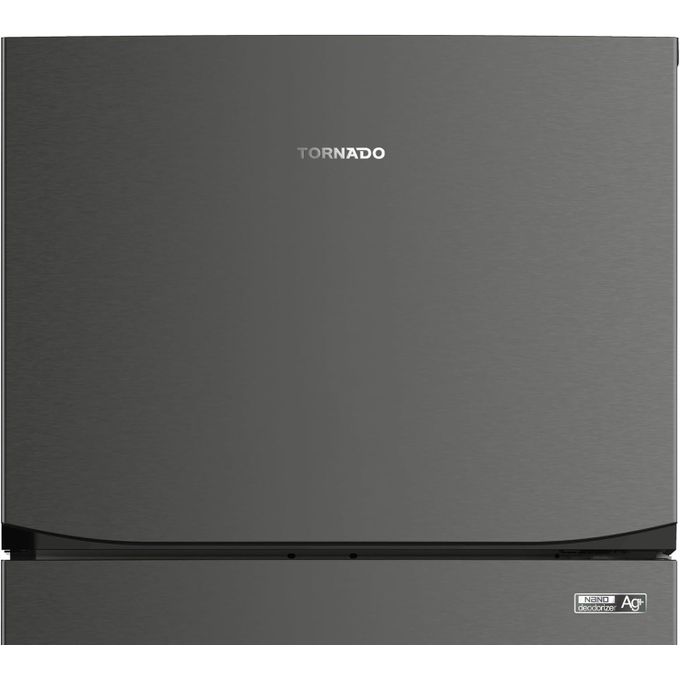 TORNADO ثلاجة انفرتر نوفروست بسعة 396 لتر، موديل RF-480TV-DST، ستانلس ستيل داكن
