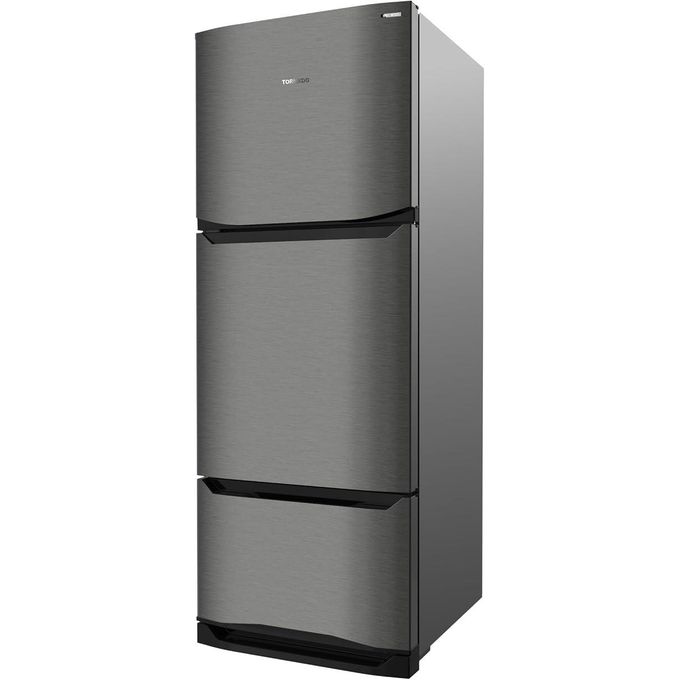 TORNADO  Refrigerator 351 L Inverter, No Frost, Plasma Deodorizer, ABS Material, Stainless, 3 Doors (10 Years Full Free Warranty) RF-45FTV-DST