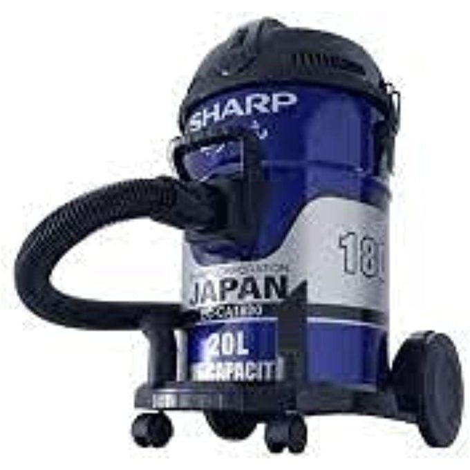 Sharp EC-CA1820-X Pail Can Vacuum Cleaner with Cloth Filter, 1800 Watt - Blue