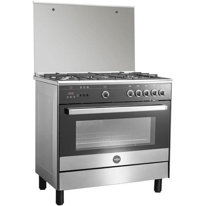 La Germania فرن قائم بذاته 9M10G4A1X4AWW، 90x60 سم، 5 شعلات غاز - أسود