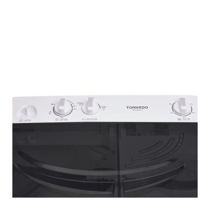TORNADO  Semi-Automatic Automatic Clothes Washer 10 kg Pump White x Black TWH-Z10DNEP-W(BK)
