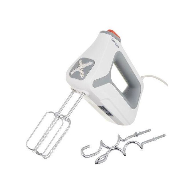 TORNADO Hand Mixer 400 Watt 5 Speeds Chopper White THM-400SS