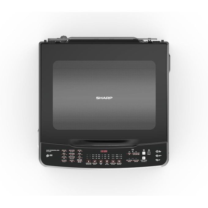 Sharp غسالة 15 كجم مع مضخة ومحرك عاكس دفع مباشر، لون غير قابل للصدأ، ES-TD15GSSP، تحميل علوي، متعددة الألوان