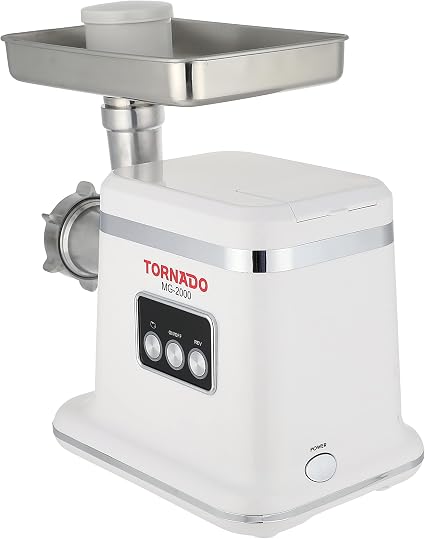 Tornado Meat Grinder, 2000 Watt, White - MG-2000