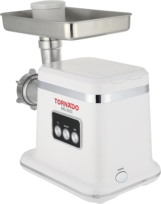 Tornado Meat Grinder, 2000 Watt, White - MG-2000