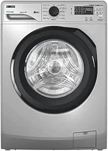 TC4 - ZWF7240SB5 غسالة ملابس زانوسي اوتوماتيك بيرلا ماكس 7 كيلو ديجيتال 1200 لفة بخار فضي باب اسود