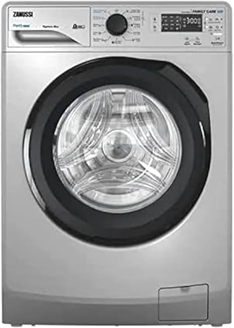 TC4 - ZWF7240SB5 غسالة ملابس زانوسي اوتوماتيك بيرلا ماكس 7 كيلو ديجيتال 1200 لفة بخار فضي باب اسود