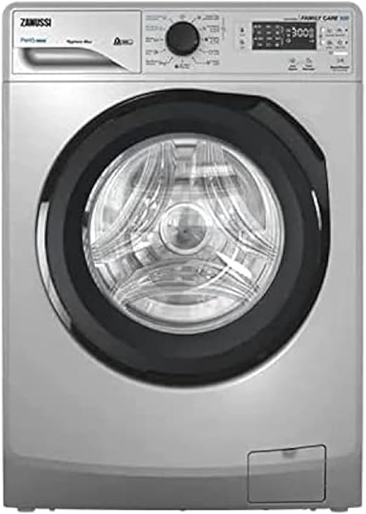 TC4 - ZWF7240SB5 غسالة ملابس زانوسي اوتوماتيك بيرلا ماكس 7 كيلو ديجيتال 1200 لفة بخار فضي باب اسود
