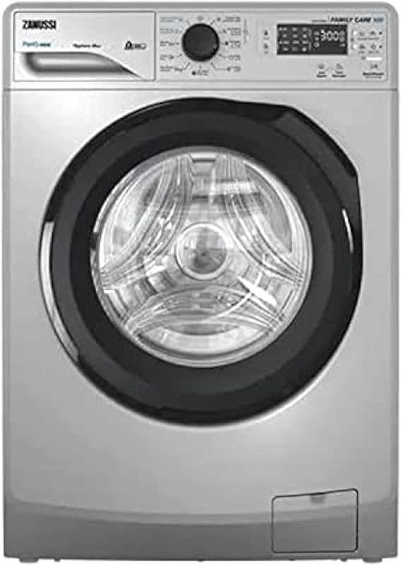 TC4 - ZWF7240SB5 غسالة ملابس زانوسي اوتوماتيك بيرلا ماكس 7 كيلو ديجيتال 1200 لفة بخار فضي باب اسود
