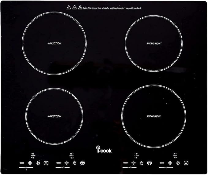 i-Cook Built In Electric Cooker 60 CM , BH5060 - Black