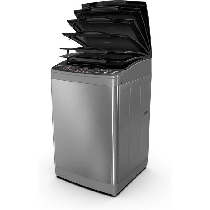 Sharp غسالة 15 كجم مع مضخة ومحرك عاكس دفع مباشر، لون غير قابل للصدأ، ES-TD15GSSP، تحميل علوي، متعددة الألوان