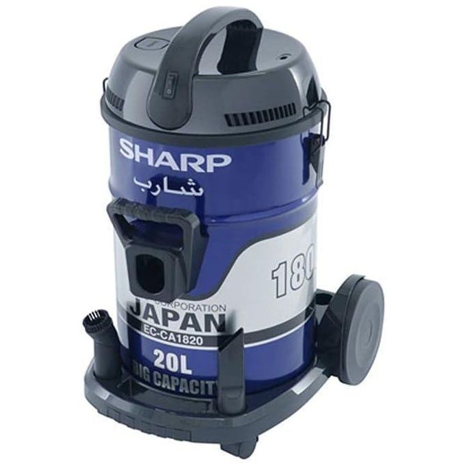 Sharp EC-CA1820-X Pail Can Vacuum Cleaner with Cloth Filter, 1800 Watt - Blue