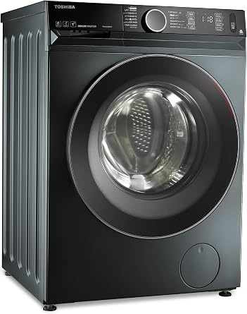 Toshiba Front Load Automatic Washing Machine, 9Kg, Inverter Motor, TW-BK100GF4EG(MK) - Dark Grey