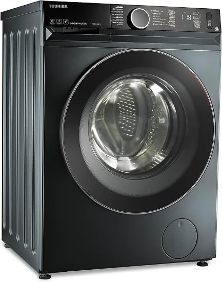 Toshiba Front Load Automatic Washing Machine, 9Kg, Inverter Motor, TW-BK100GF4EG(MK) - Dark Grey