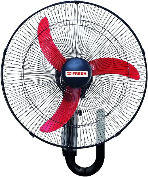 Fresh Wall Fans 20 inch , 3 Blades Without Remote Control , GWFP-20 - Black&Red