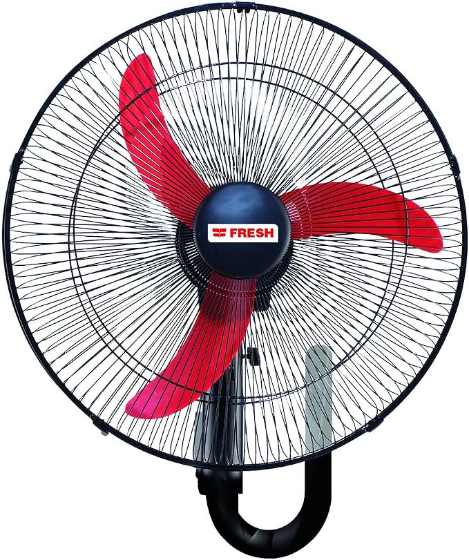 Fresh Wall Fans 20 inch , 3 Blades Without Remote Control , GWFP-20 - Black&Red