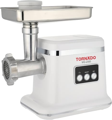 Tornado Meat Grinder, 2000 Watt, White - MG-2000