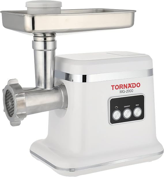 Tornado Meat Grinder, 2000 Watt, White - MG-2000