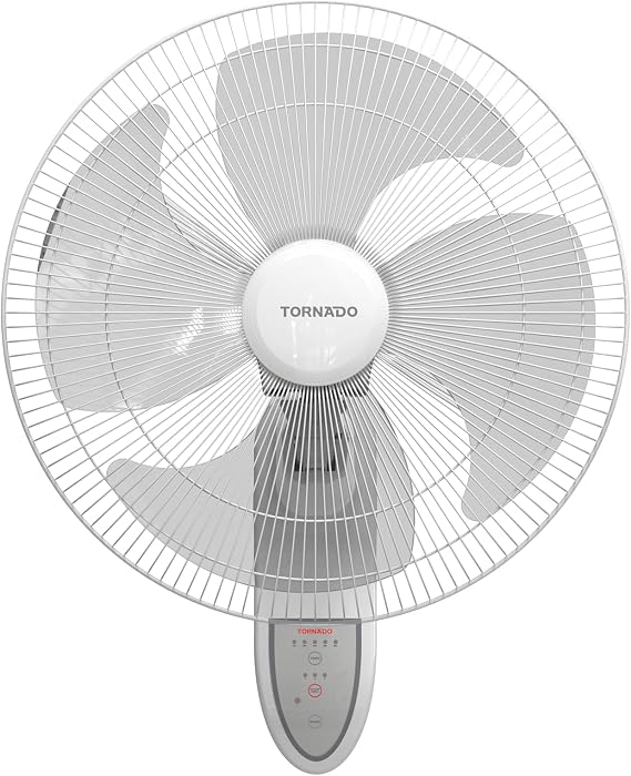 Tornado Wall Fans 18 inch , 4 Blades With Remote Control , EPS-18-RW - WHITE