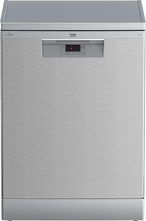 Beko BDFN15420S Freestanding Dishwasher, 60 cm, 14 Place Settings, 5 Programs - Silver