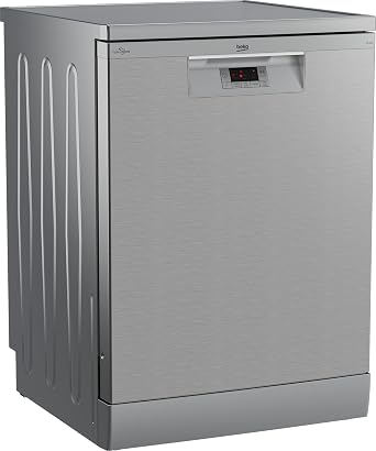 Beko BDFN15420S Freestanding Dishwasher, 60 cm, 14 Place Settings, 5 Programs - Silver