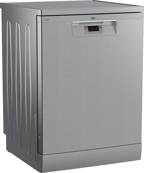Beko BDFN15420S Freestanding Dishwasher, 60 cm, 14 Place Settings, 5 Programs - Silver