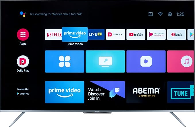 تلفزيون شارب 55 بوصة 4K UHD LED سمارت اندرويد مع ريموت كنترول وريسيفر مدمج - 4T-C55DL6EX - عرض (شاهد في اي بي وستارزبلاي)