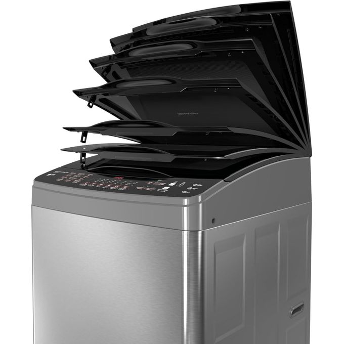 Sharp غسالة 15 كجم مع مضخة ومحرك عاكس دفع مباشر، لون غير قابل للصدأ، ES-TD15GSSP، تحميل علوي، متعددة الألوان