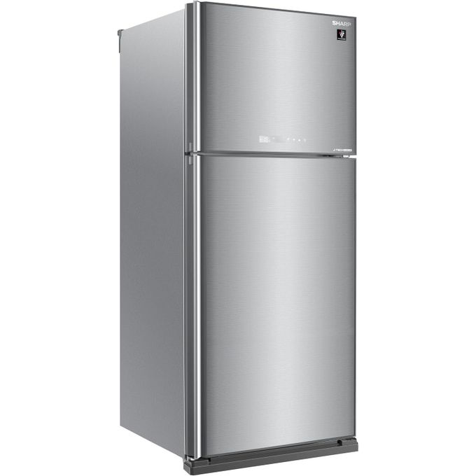 Sharp  Refrigerator Capacity 396 Liter NoFrost, Inverter, Digital, Plasmacluster, Ag+NanoDeodorizer, Hybrid Cooling System, Tropical, ABS Material, Silver Glass (10Years Full Free Warrany) SJ-GV48G-SL