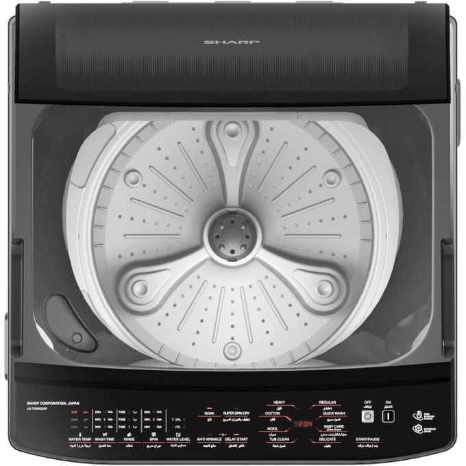 Sharp Washing Machine 9 Kg Pump Dark Silver ES-TN09GDSP