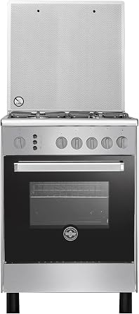 La Germania Gas Cooker, 4 Burners, Stainless Steel- 6C40GLA1X4AWW